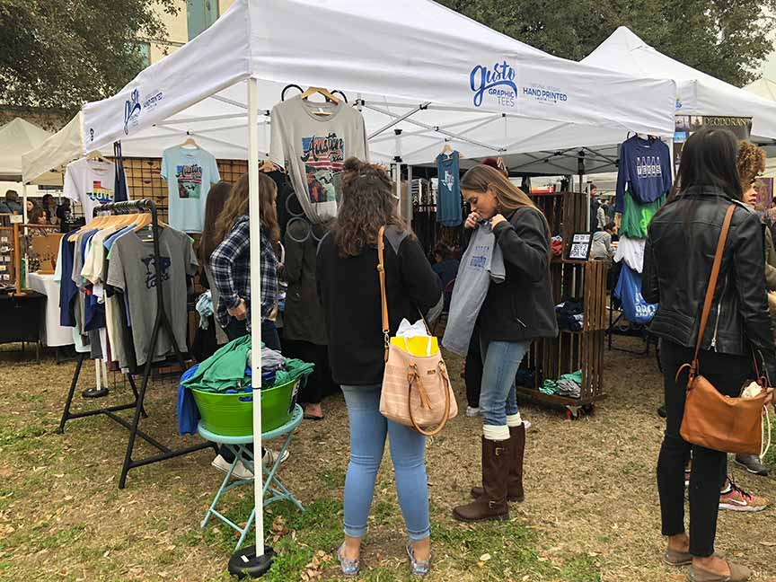 Gusto Graphic Tees at the SoCo Farmer Market