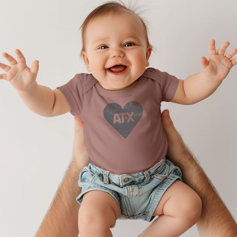ATX Heart Baby Onesie
