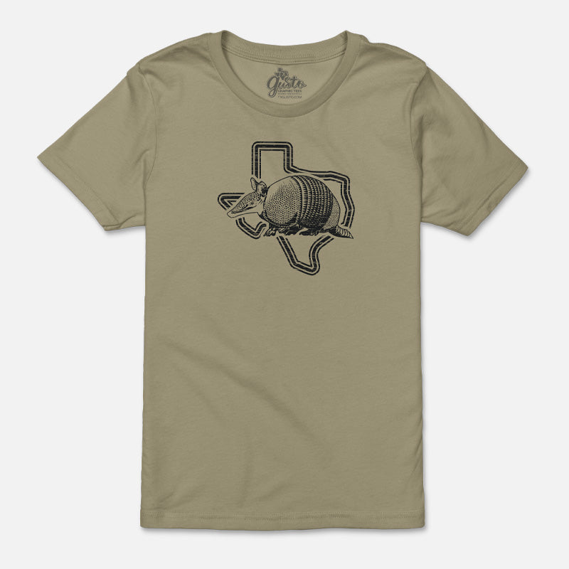 Armadillo Texas youth t-shirt with bold armadillo graphic – fun Texas-themed tee for kids
