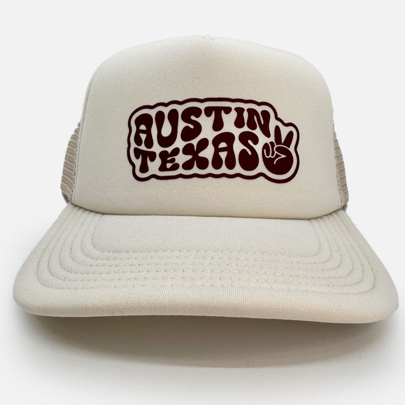 Funky Town ATX Foam Trucker Hat, LEGACY - Laguna Cap - LTA, Sand