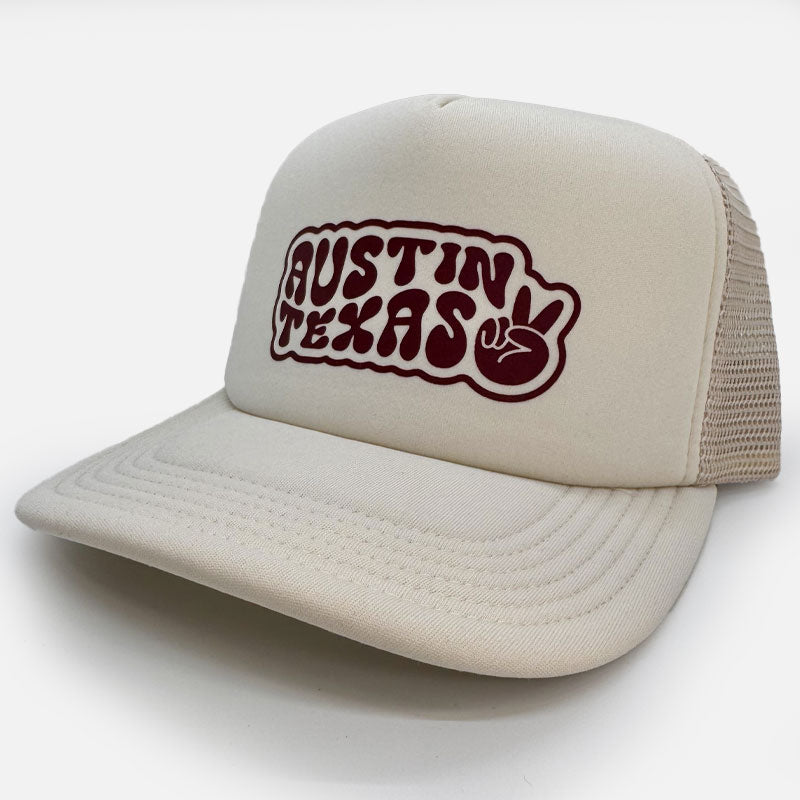 Funky Town ATX Foam Trucker Hat, LEGACY - Laguna Cap - LTA, Sand