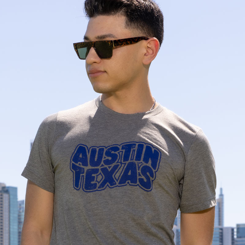 Austin Flow Graphic T-shirt, Grey t-shirt, Austin, Texas