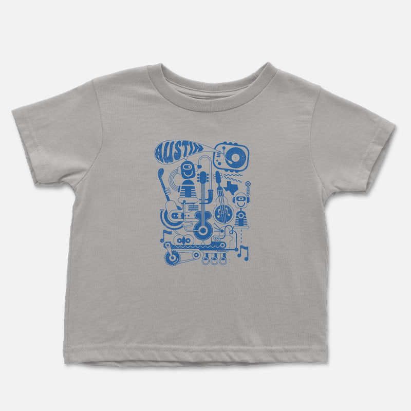 Beat Bots toddler t-shirt with cute dancing robot graphic – fun and musical tee for kids