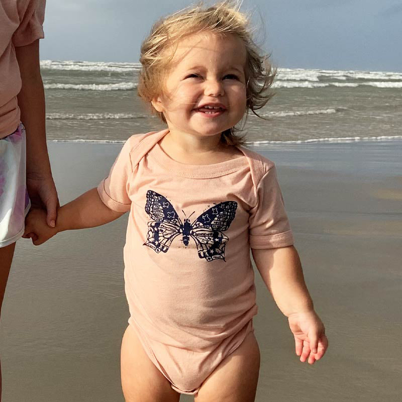 ATX Butterfly onesie, Austin Texas baby onesie