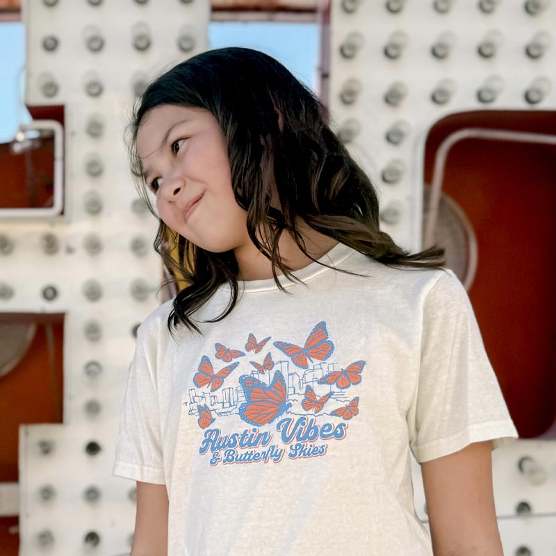 Austin Butterfly Skies Youth T-shirt