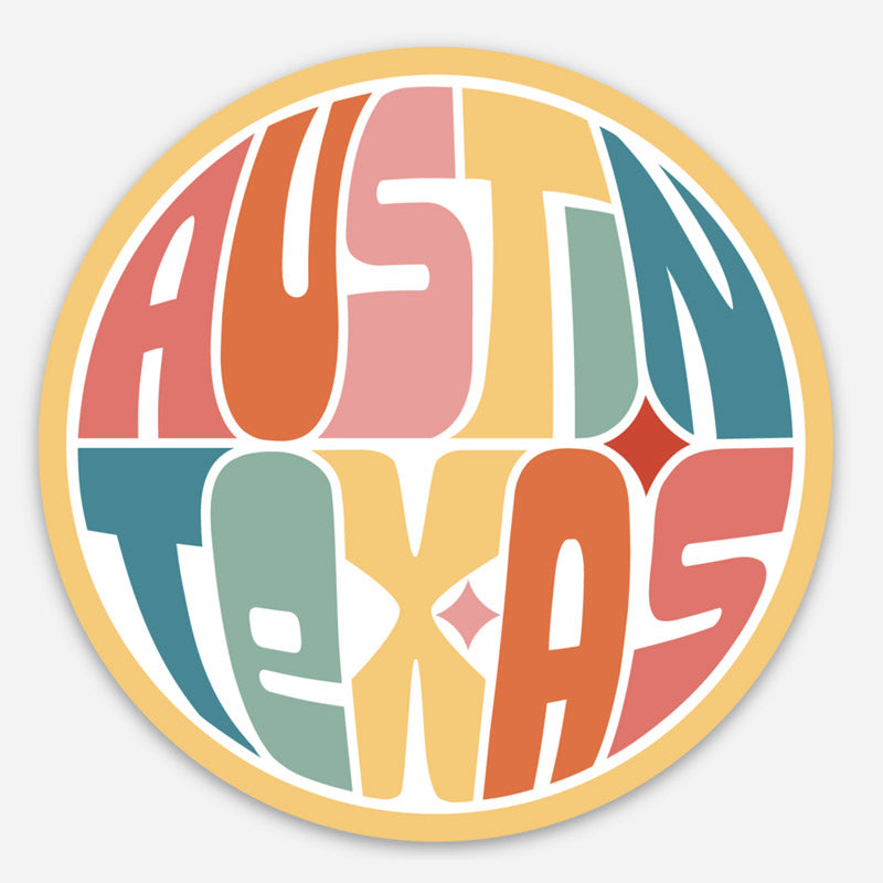 Austin Texas Disco Sticker