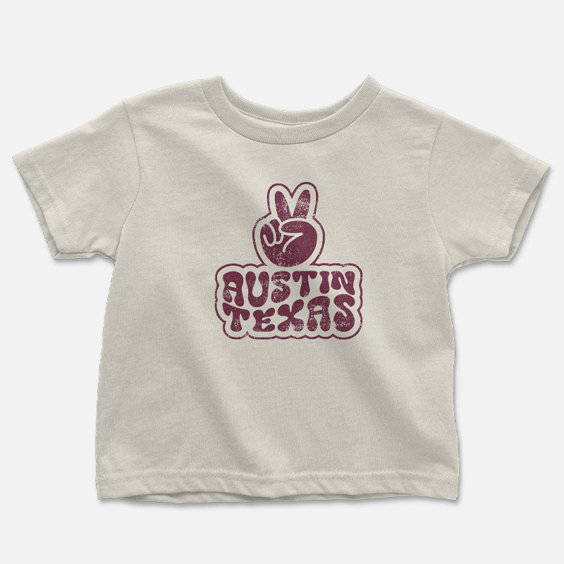 Funky Town ATX toddler t-shirt with retro-style graphic – fun and colorful Austin tee for kids