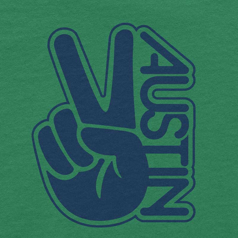 Groovy Austin toddler t-shirt with retro-style graphic – colorful and fun ATX kids tee - Kelly Green