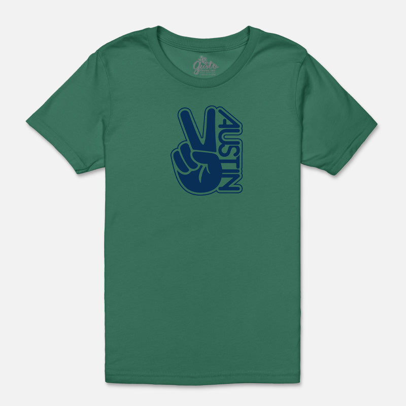 Groovy Austin youth t-shirt with retro-inspired graphic – colorful and fun ATX tee for kids