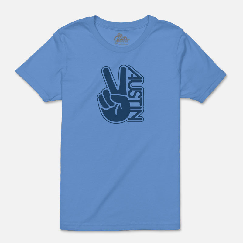 Groovy Austin youth t-shirt with retro-inspired graphic – colorful and fun ATX tee for kids