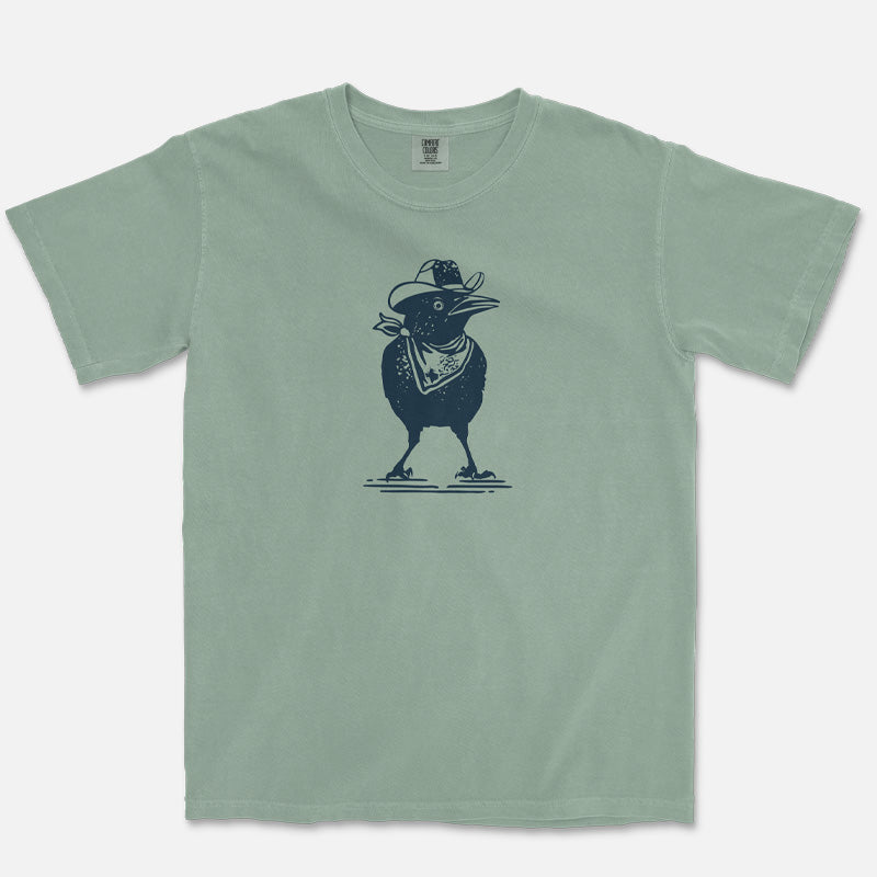 Honky Tonk Grackle t-shirt printed on Bay Comfort Colors 1717 garment-dyed tee