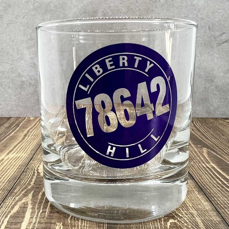Liberty Hill, TX 78642 11oz Rocks Glass, zip code drinkware