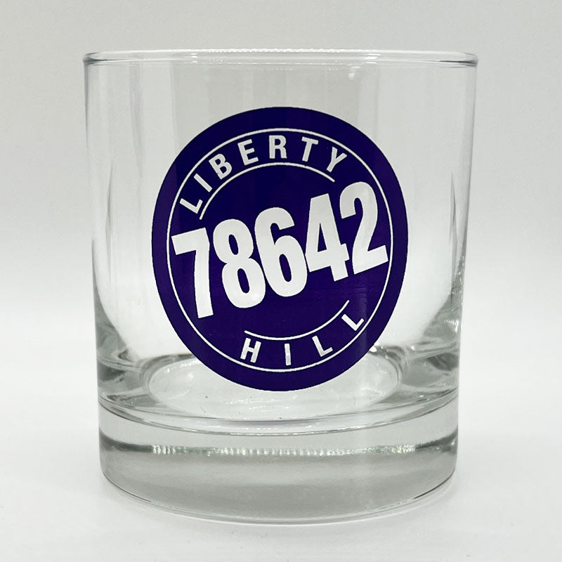 Liberty Hill, TX 78642 11oz Rocks Glass, zip code drinkware