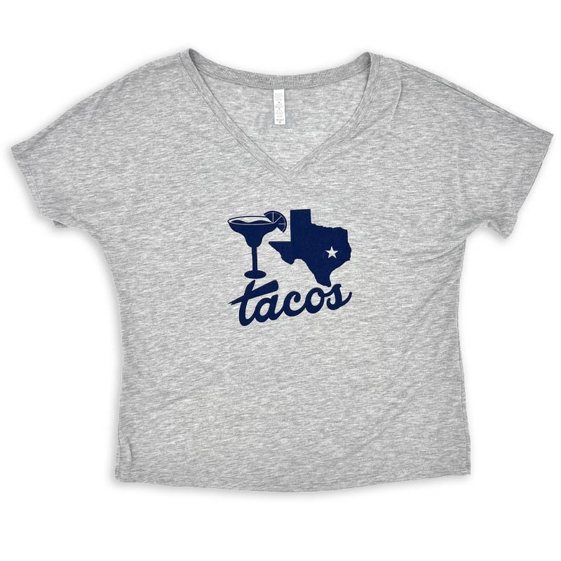 Margarita Texas Tacos Flowy Crop Top T-shirt
