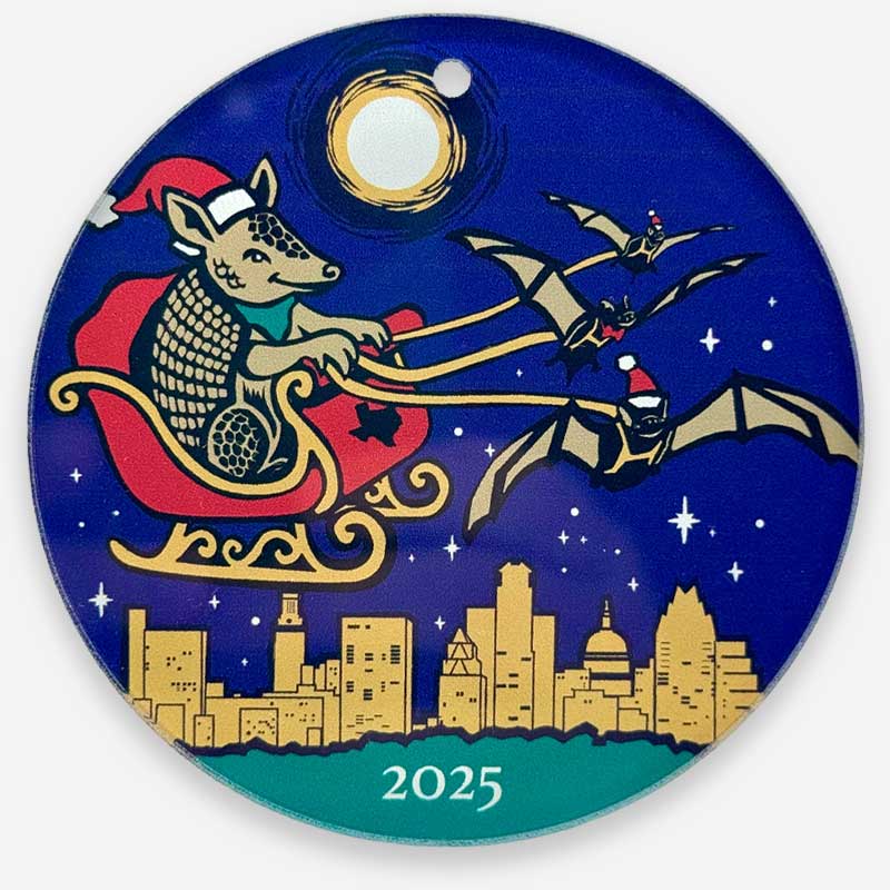 Merry Christmas Armadillo Ornament featuring the year 2025.