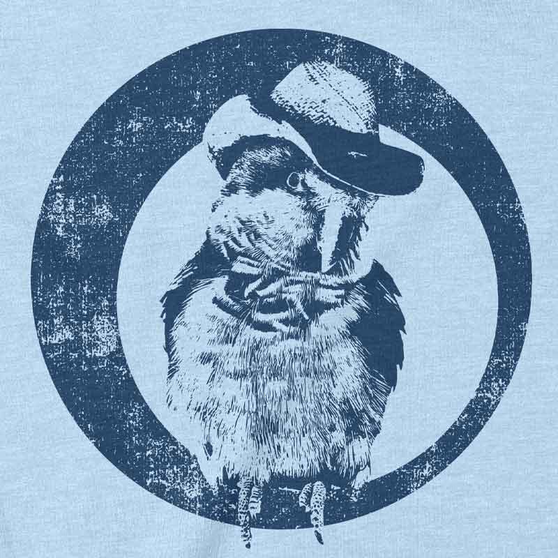 quaker parrot t-shirt, monk parakette tee, Austin, texas, baby blue t-shirt, Austin, Texas t-shirt