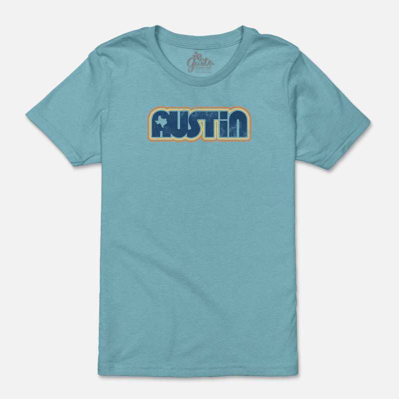 Retro Austin youth t-shirt with vintage-style graphic – fun and bold ATX tee for kids