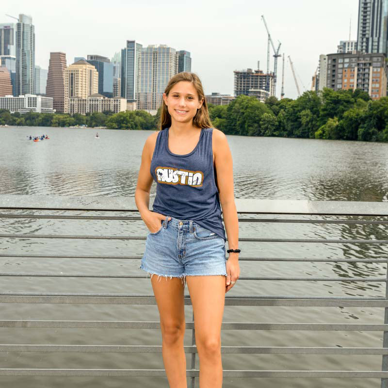 Retro Austin Women's Flowy Scoop Muscle Tank