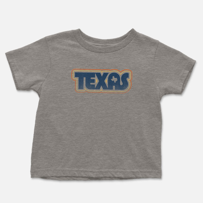 Retro Texas toddler t-shirt with vintage-style Texas graphic – bold and fun Lone Star tee for kids
