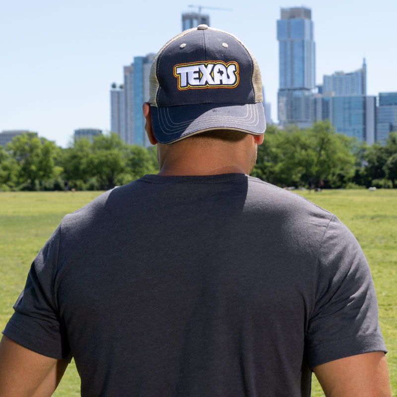 Retro Texas Trucker Cap by Gusto Graphic Tees, Texas Cap, Texas Hat