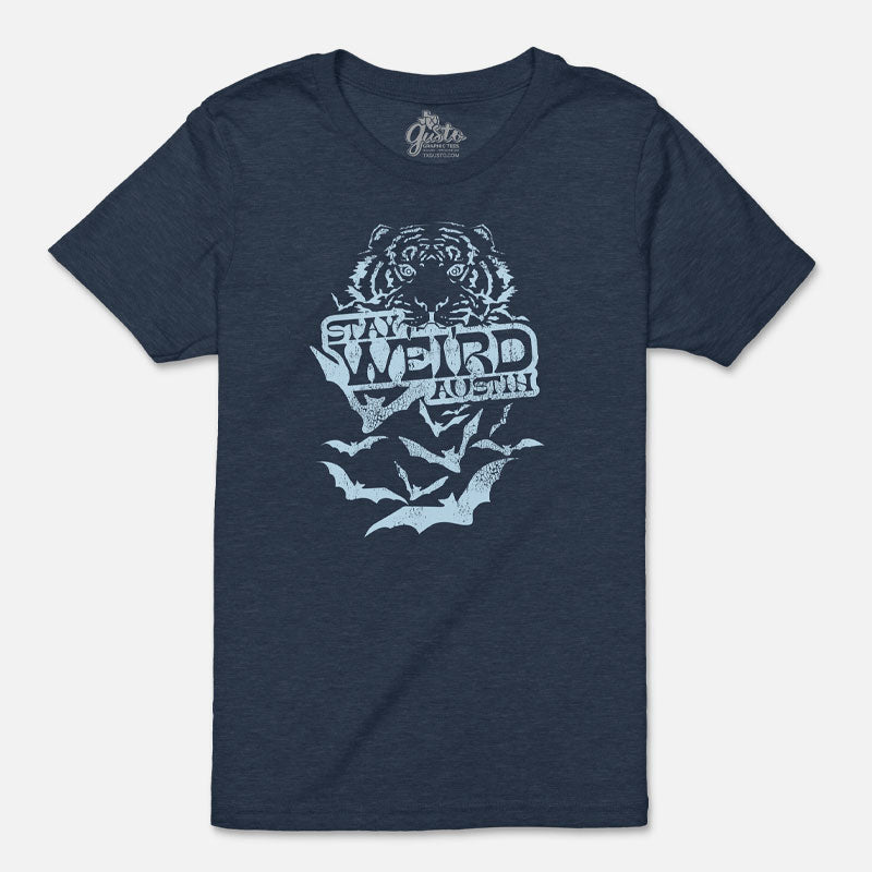 Stay Weird Austin youth t-shirt with bold, playful graphic – fun and quirky ATX tee for kids