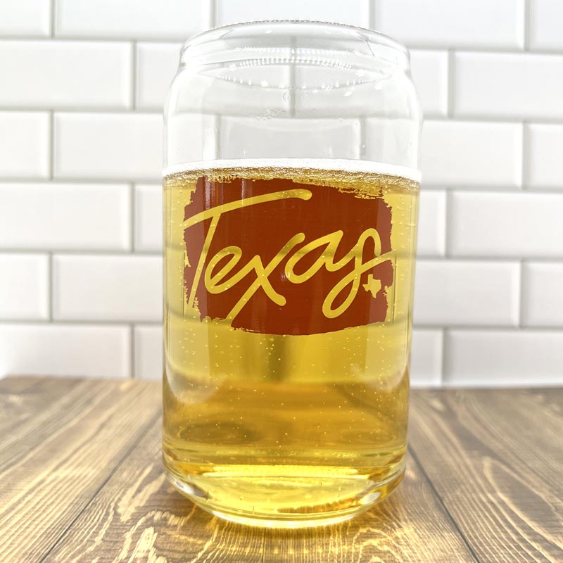 Texas Ink 16oz Can Glass
