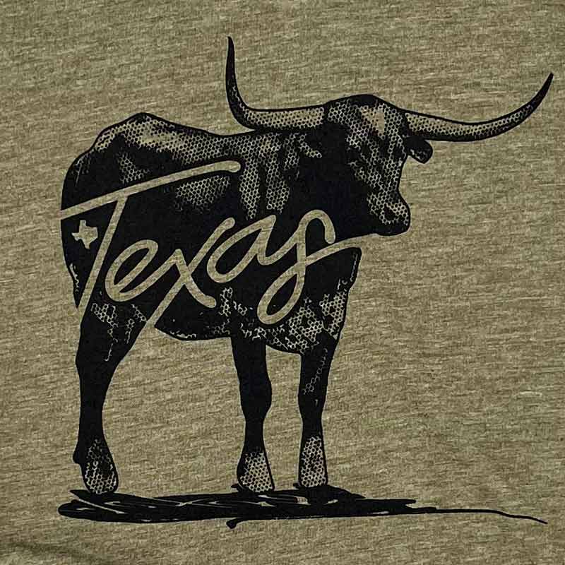 Texas Cattle Women's Rolled Cuffs Muscle T-Shirt