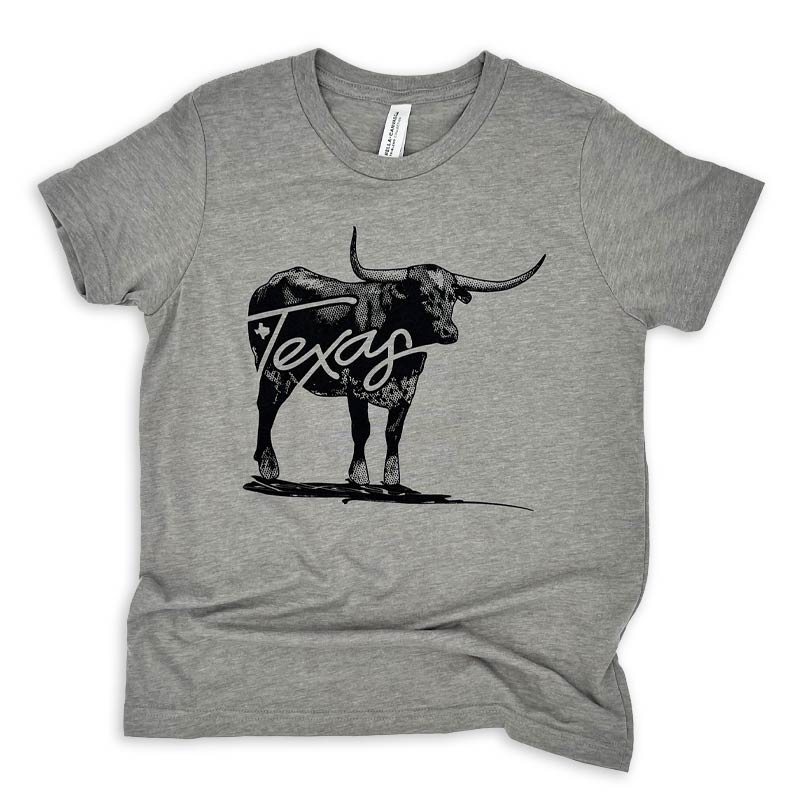 TX Cattle Youth T-shirt, Texas Longhorn Youth T-shirt