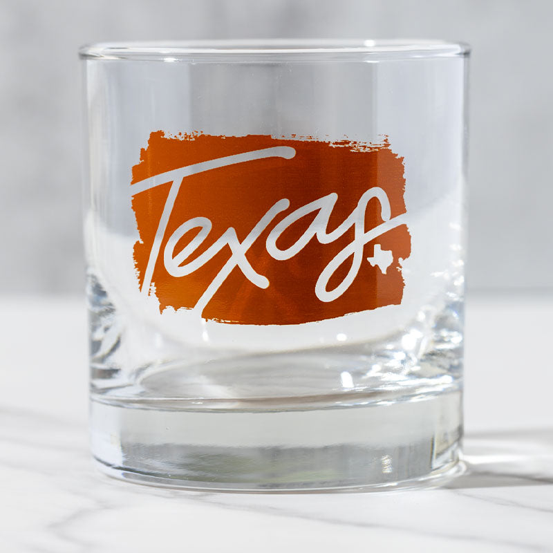 Texas Ink 11oz Rocks Glass