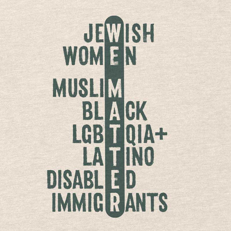 Close-up of “We Matter” text graphic – bold and empowering message