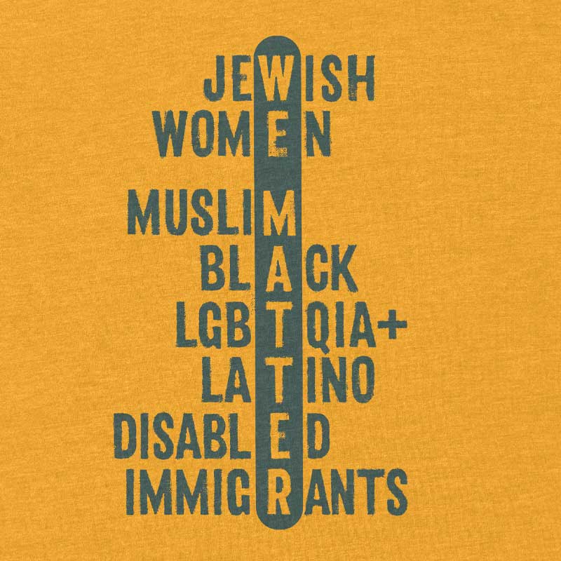 Close-up of “We Matter” text graphic – bold and empowering message