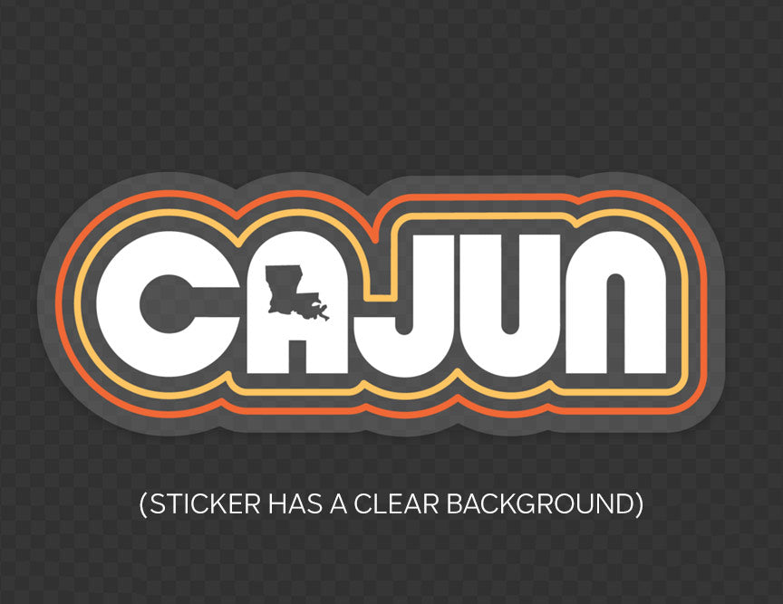 Retro Cajun sticker by Gusto Graphic Tees