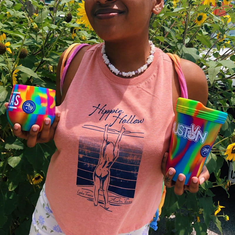 Hippie Hollow Racerback Crop Tank