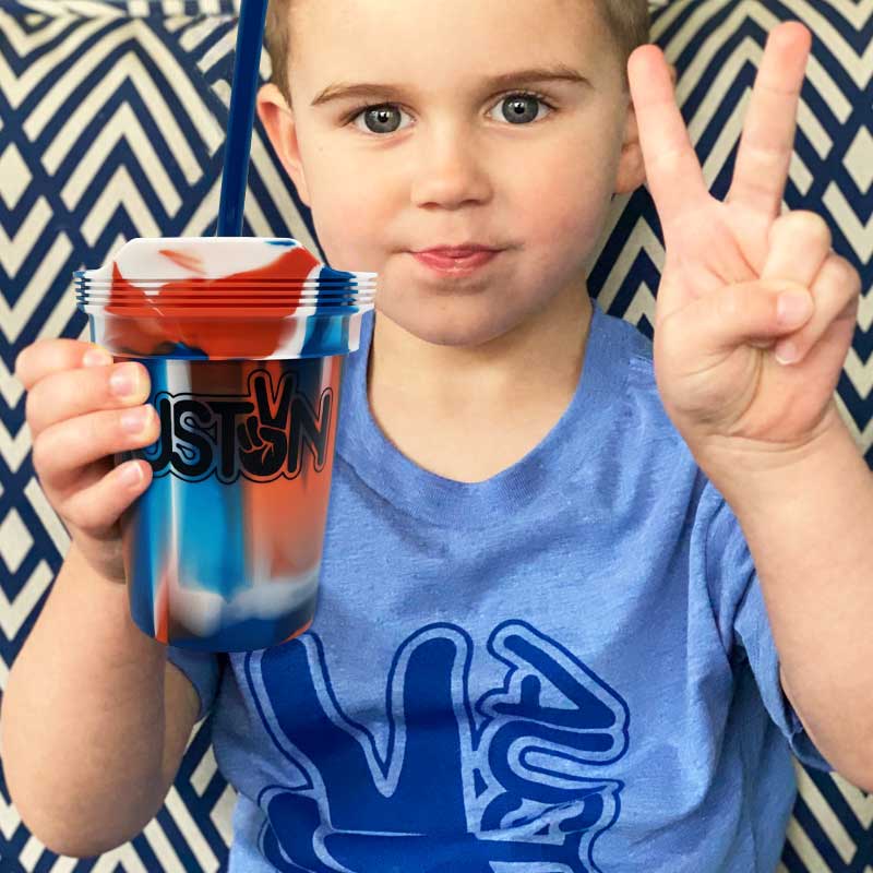 Peace Austin Kid-Friendly 8oz Silipint, Austin kid cup, peace Austin kid tumbler