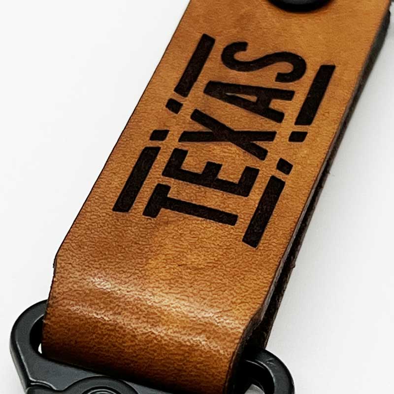 teXas Leather Keychain, handmade leather keychain, texas