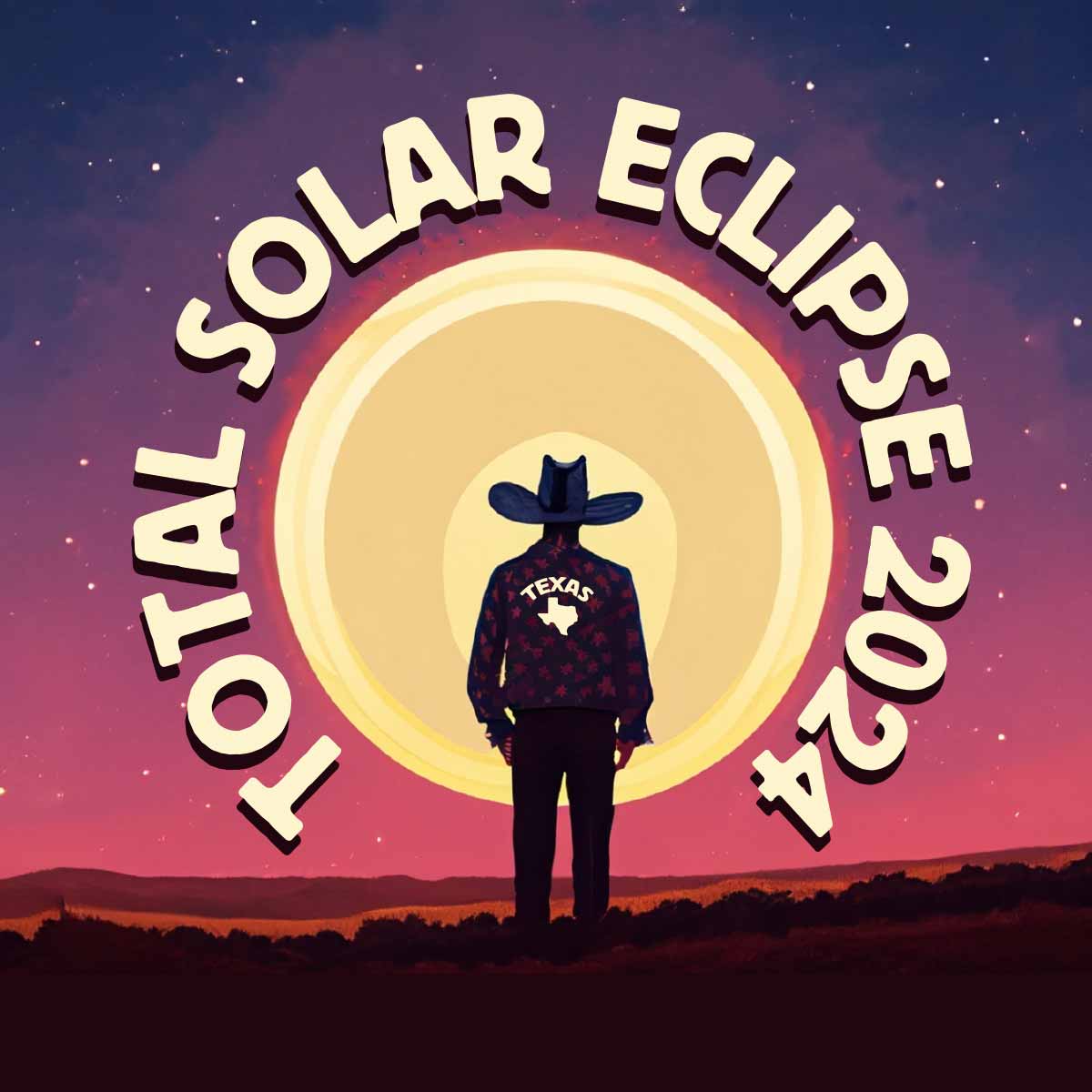 Texas Solar Eclipse over Texas 2024
