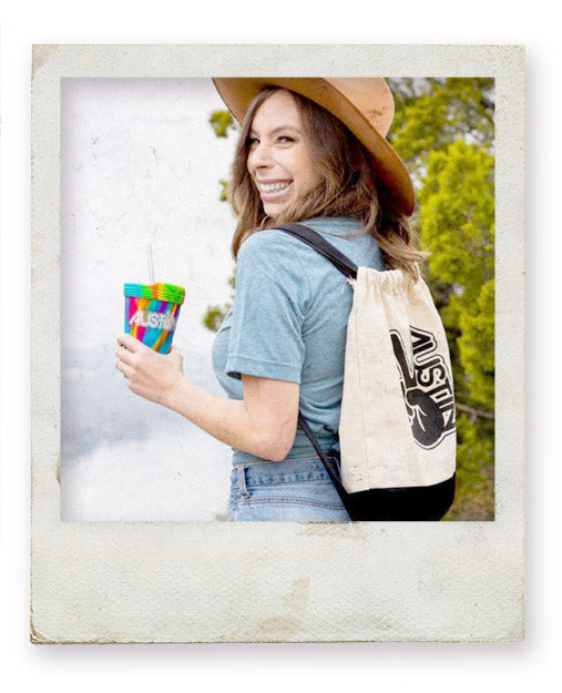 Canvas Drawstring Bags, canvas bag, Austin graphics, Texas Graphics