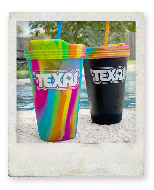 Fun Texas-themed cups are the way to go, designed by Gusto Graphic Tees