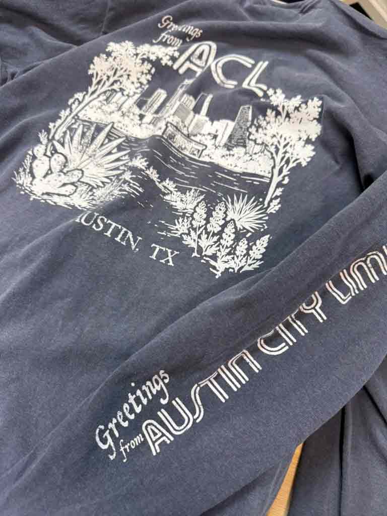 Austin City Limits festival merchandise apparel design and screen printing