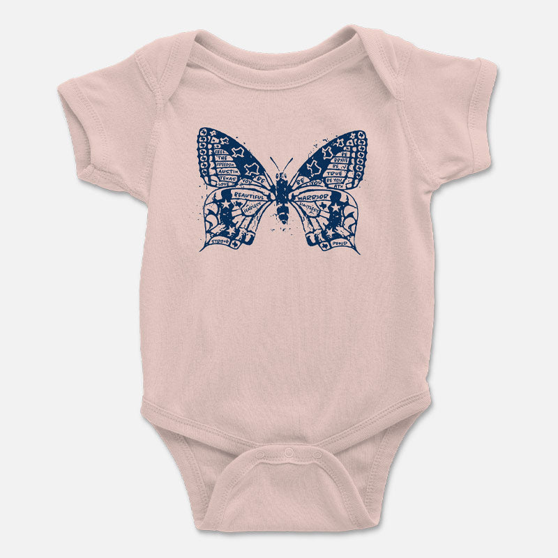 ATX Butterfly onesie, Austin Texas baby onesie