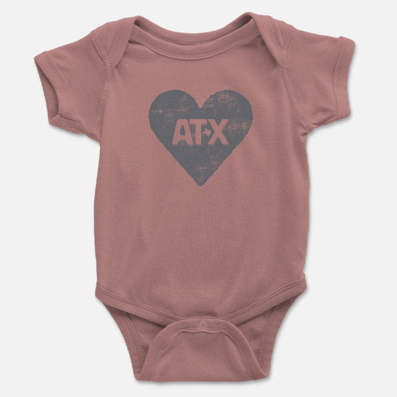 ATX Heart Baby Onesie