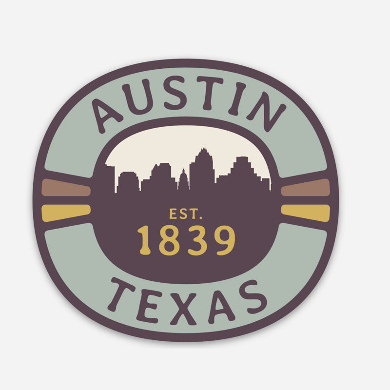 Austin Texas, Est. 1839 Vinyl Sticker
