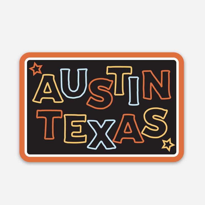 Austin Neon Sticker