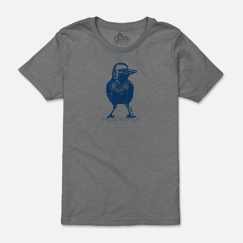 Beats Austin Youth T-shirt, grackle wearing headphones