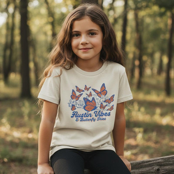 Young girl wearing a &
