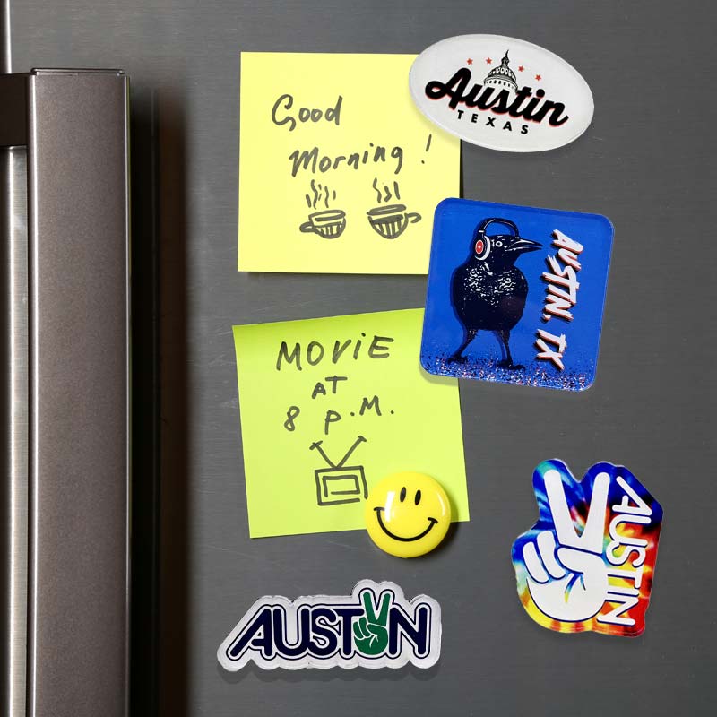 Colorful Texas State Capitol magnet, perfect Austin souvenir for fridge or locker