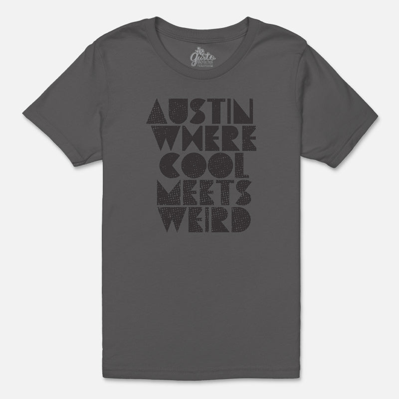 Austin, where cool meets weird, with this youth t-shirt