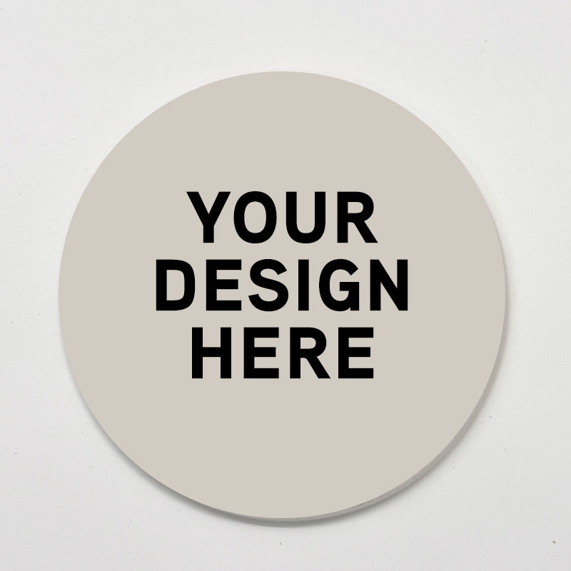 Custom sandstone coaster featuring your artwork sublimated onto natural stone for vibrant, long-lasting drink surface protection.