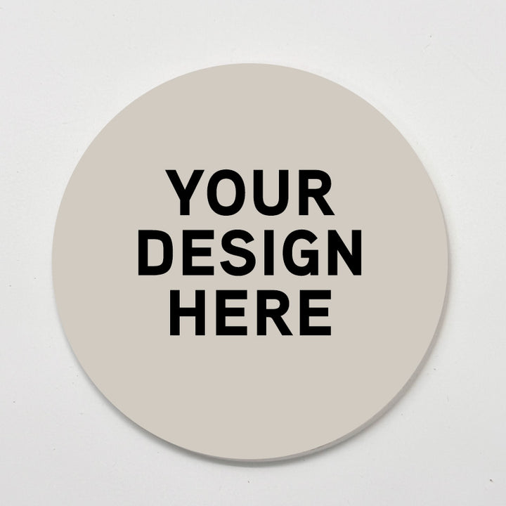 Custom sandstone coaster featuring your artwork sublimated onto natural stone for vibrant, long-lasting drink surface protection.