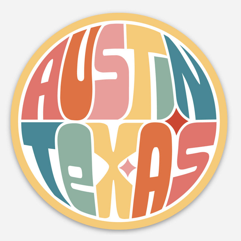 Austin Texas  Disco Sticker